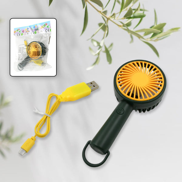 Mini Handheld Fan, With Dori Easy to carry Portable Rechargeable Mini Fan Easy to Carry, for Home, Office, Travel and Outdoor Use (Battery Not Included / 1 Pc)