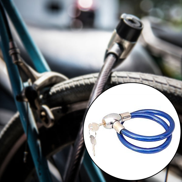 0228A Multipurpose Cable Lock for Bike, Luggage, Steel Keylock, Anti-Theft 