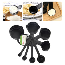 106 Plastic Measuring Cups and Spoons (8 Pcs, Black) Smart Gadget Live