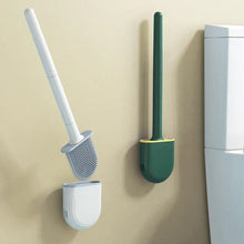 Silicone Toilet Brush with Holder Stand for Bathroom Cleaning