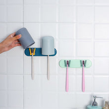 Plastic Multipurpose Holder Bathroom Accessories Organizer Wall Mounted Hanging Mount Shelf & Hooks (1pc)