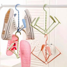 Hanging Shoe Rack Rotating Four Hooks Portable Drying Shoe Rack Wet and Dry Dual-use Drying Shoes Hanger Windproof