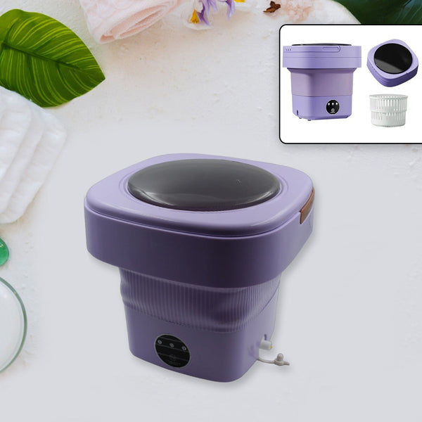 Mini Washing Machine Foldable Mini Washer with Drain Basket Portable Washing Machine Foldable for Laundry Travel Camping RV Baby Clothes