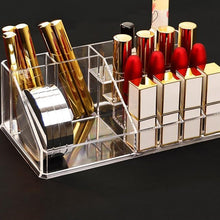 16 Compartment Cosmetic Makeup Jewellery Lipstick Storage Organiser Box, Cosmetic Storage Box Make-up Lipstick Organizer / Lipstick Holder Case  Transparent