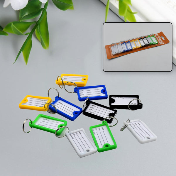 Wallet Keychain 10 pcs Set Plastic Key Custom Key Tags Key Ring Tags Numbered Key Tags Tags with Backpack Keychain