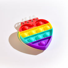 4996 Heart pattern Pop it Fidget Spiral Notebook Bubble Push Pop Fidget Silicon Toy Book Stress Relief Anxiety School Stationery Notebook 