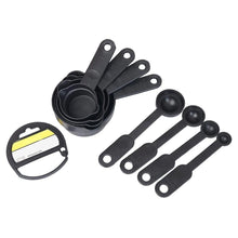 106 Plastic Measuring Cups and Spoons (8 Pcs, Black) Smart Gadget Live