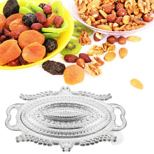 2853 Plastic Peacock Dry Fruit Silver Finish Serving Tray 