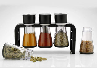 100 Revolving Plastic Spice Rack Masala Organiser (6 Pcs) 