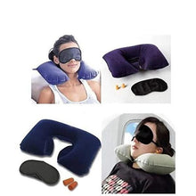 505 -3-in-1 Air Travel Kit with Pillow, Ear Buds & Eye Mask Smart Gadget Live WITH BZ LOGO