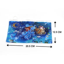 4843 20 Pc Blue Printed Pouch For Carrying Stationary Stuffs And All By The Students. 