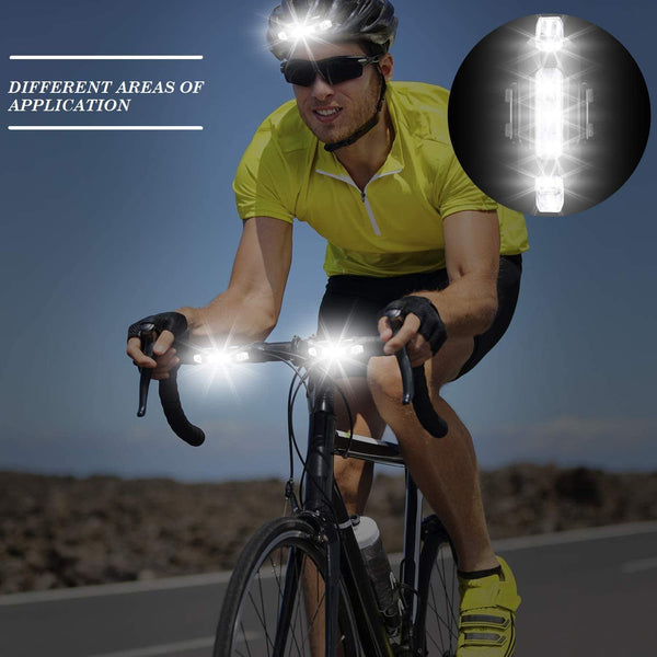 1560 Rechargeable Bicycle Front Waterproof LED Light (White) 