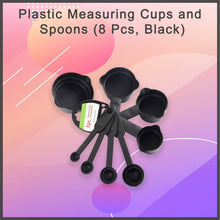 106 Plastic Measuring Cups and Spoons (8 Pcs, Black) Smart Gadget Live