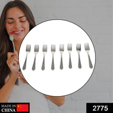 2775 Small Dinner Fork for home and kitchen. (set of 8Pc) 