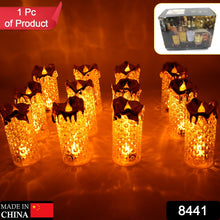 Gold Flameless Candles LED Light Flameless and Smokeless Decorative, Candles Led Tea Light Candle Perfect for Gifting, Home, Diwali,Wedding, Christmas, Crystal Candle Lights, Table Decorations (12 Pc MOQ)