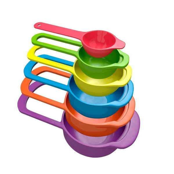 0811 Plastic Measuring Spoons for Kitchen (6 pack) 